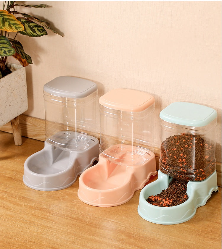 KFX-1383229 Large Capacity Automatic Pet Feeder and Water Fountain Combo - 3.8L Food and Water Dispenser