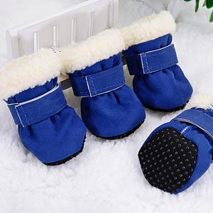KFX-1383869 Waterproof Winter Dog Boots for Small Breeds - Anti-Slip, Warm, and Comfortable Footwear for Rain and Snow