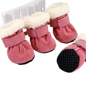KFX-1383869 Waterproof Winter Dog Boots for Small Breeds - Anti-Slip, Warm, and Comfortable Footwear for Rain and Snow