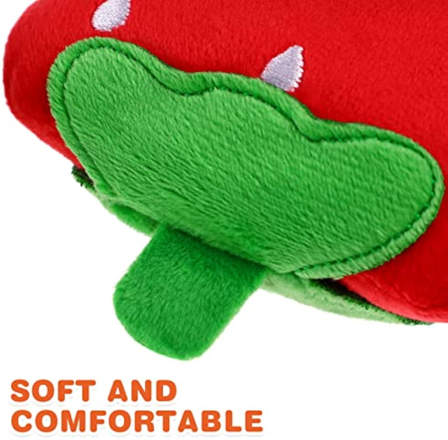 KFX-1384509 Soft Strawberry Plush Squeaky Toy for Dogs - Interactive Chew Toy for Teething and Playtime Fun