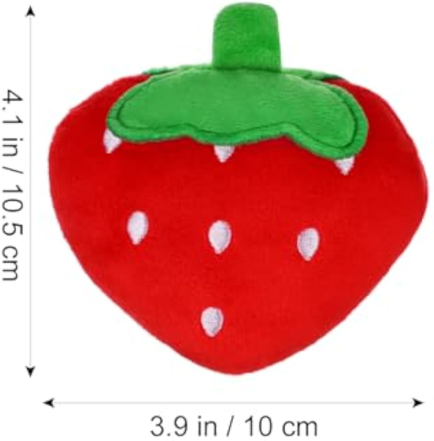 KFX-1384509 Soft Strawberry Plush Squeaky Toy for Dogs - Interactive Chew Toy for Teething and Playtime Fun