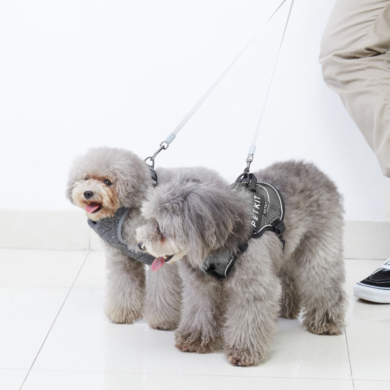 KFX-1386813 Double-Ended Traction Rope for Small Dogs and Pets, 450mm Length, Ultra-High Molecular Weight Polyethylene Fiber