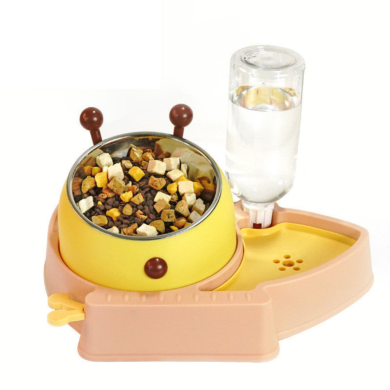 KFX-1387197 Automatic Anti-Overturn Large-Capacity Cat Rice Bowl - Medium and Large Sizes Available in Pink and Green