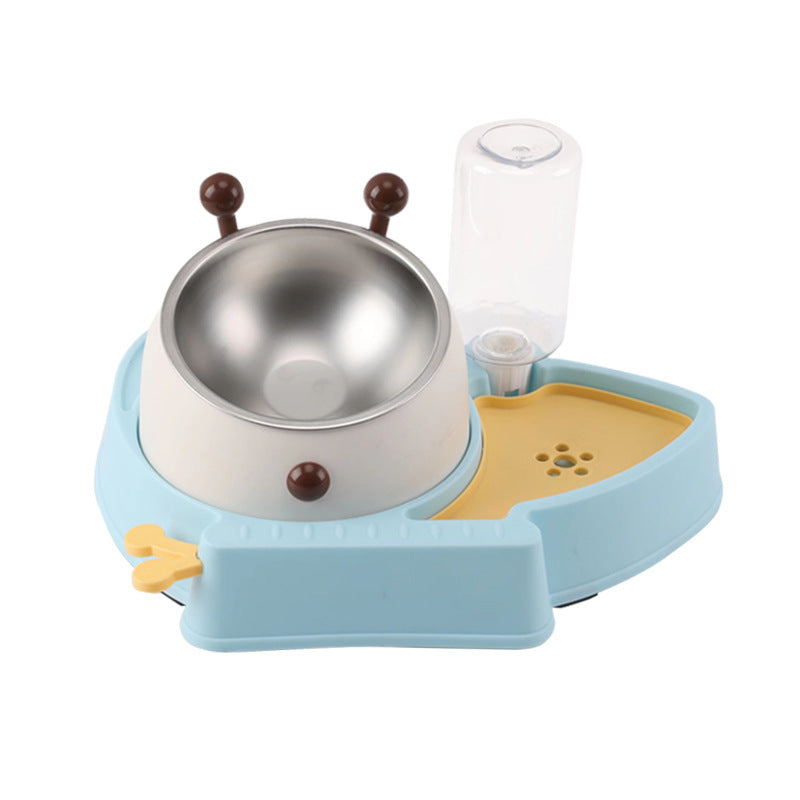 KFX-1387197 Automatic Anti-Overturn Large-Capacity Cat Rice Bowl - Medium and Large Sizes Available in Pink and Green