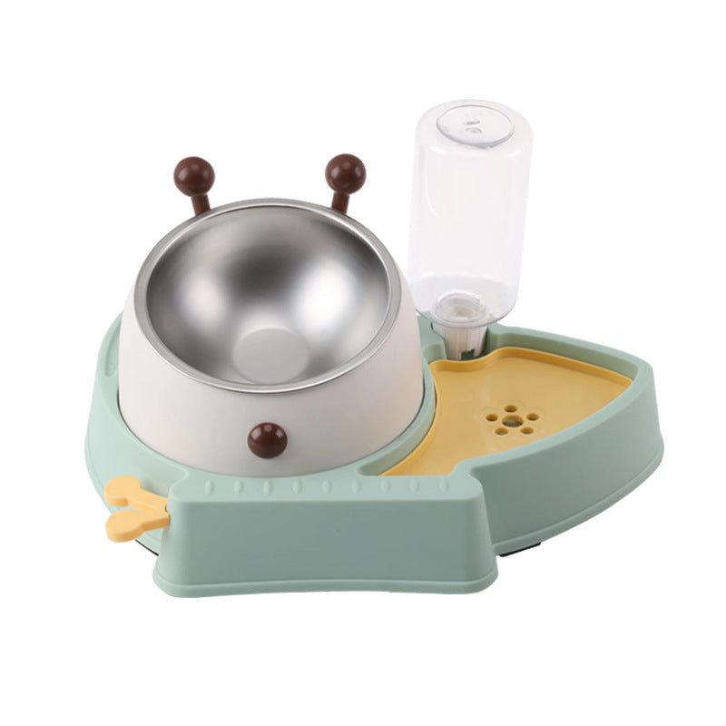 KFX-1387197 Automatic Anti-Overturn Large-Capacity Cat Rice Bowl - Medium and Large Sizes Available in Pink and Green