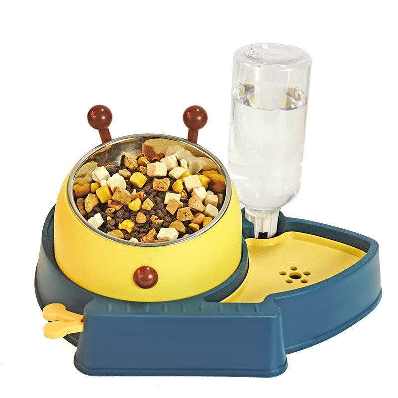 KFX-1387197 Automatic Anti-Overturn Large-Capacity Cat Rice Bowl - Medium and Large Sizes Available in Pink and Green