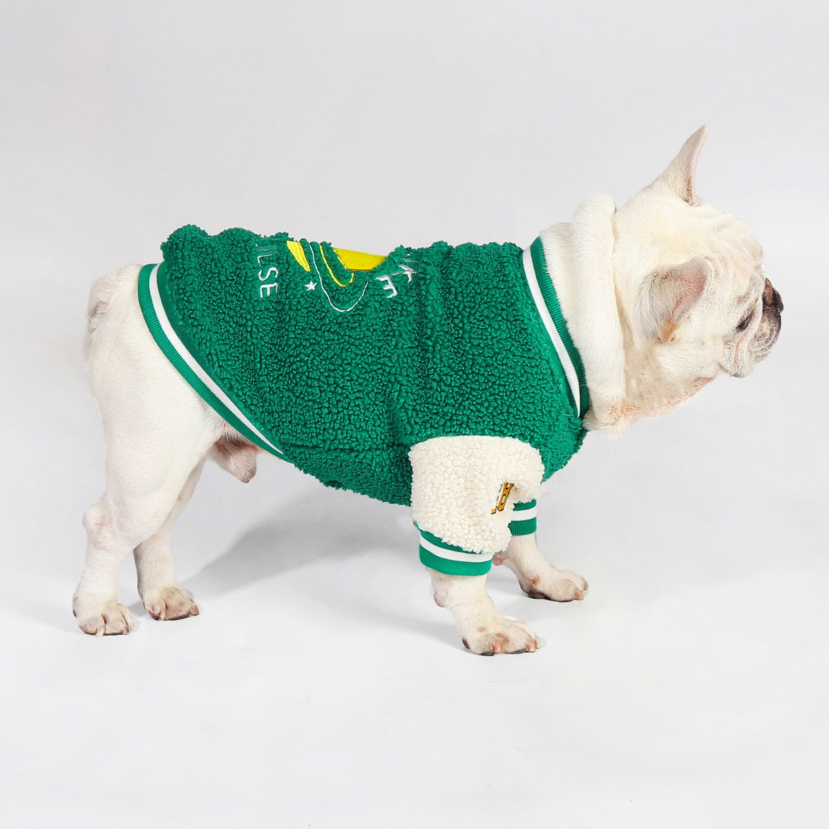 KFX-1387581 Thick Fleece-Lined Dog Clothing for Winter in Green - Sizes L to 4XL