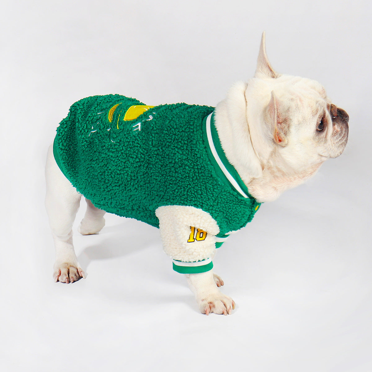 KFX-1387581 Thick Fleece-Lined Dog Clothing for Winter in Green - Sizes L to 4XL