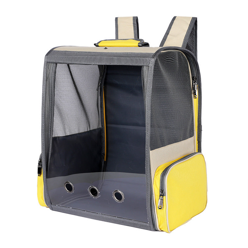 KFX-1389245 Large Capacity Comfortable Breathable Cat and Dog Backpack - Ideal for Travel and Outdoor Use
