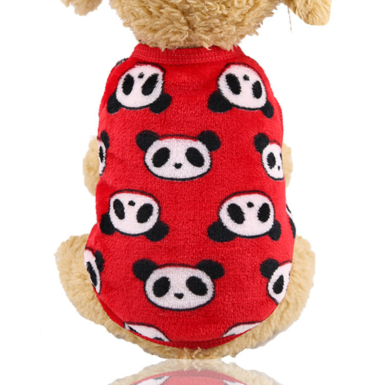 KFX-1391165 Cozy Coral Fleece Flannel Vest for Dogs and Cats in Various Styles