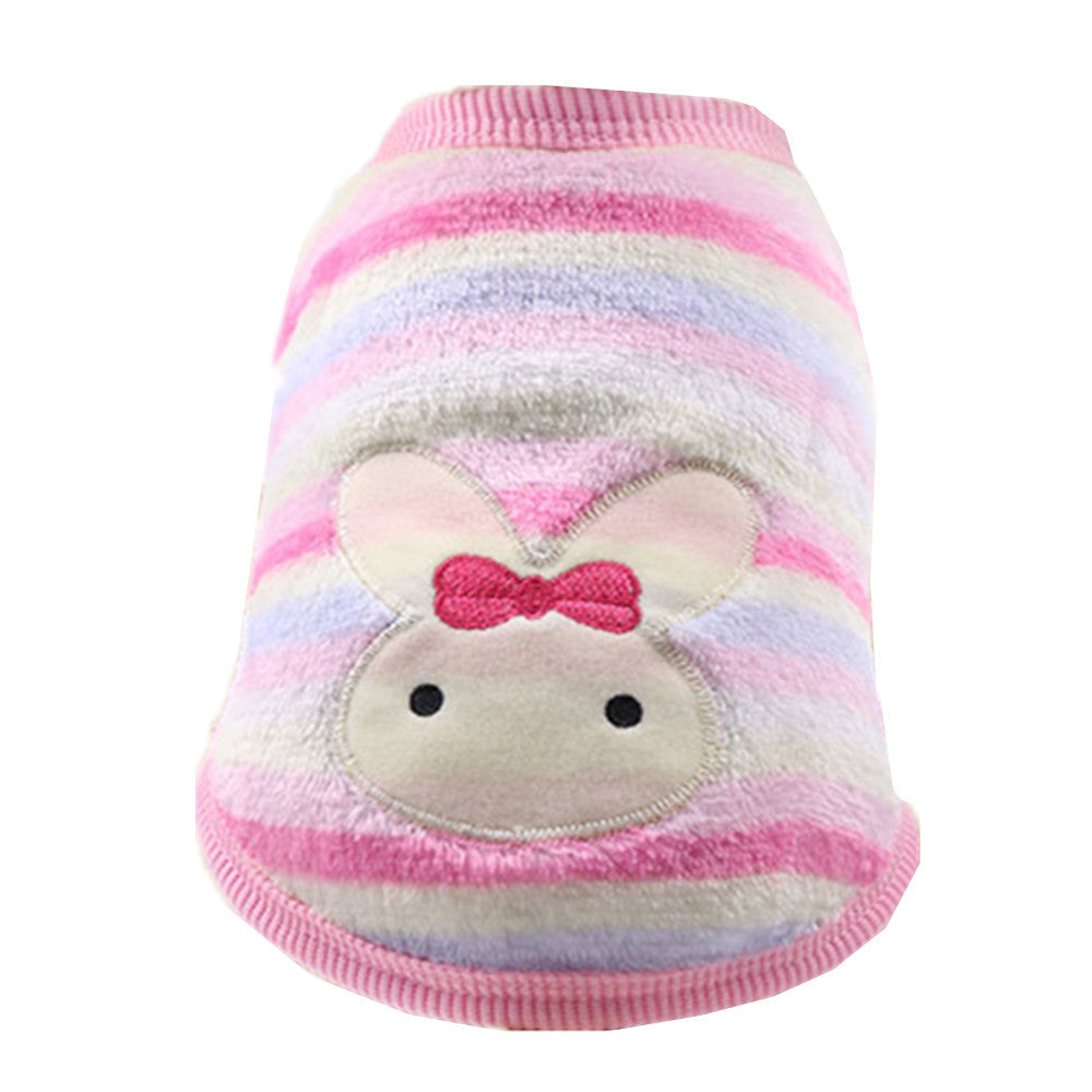 KFX-1391165 Cozy Coral Fleece Flannel Vest for Dogs and Cats in Various Styles