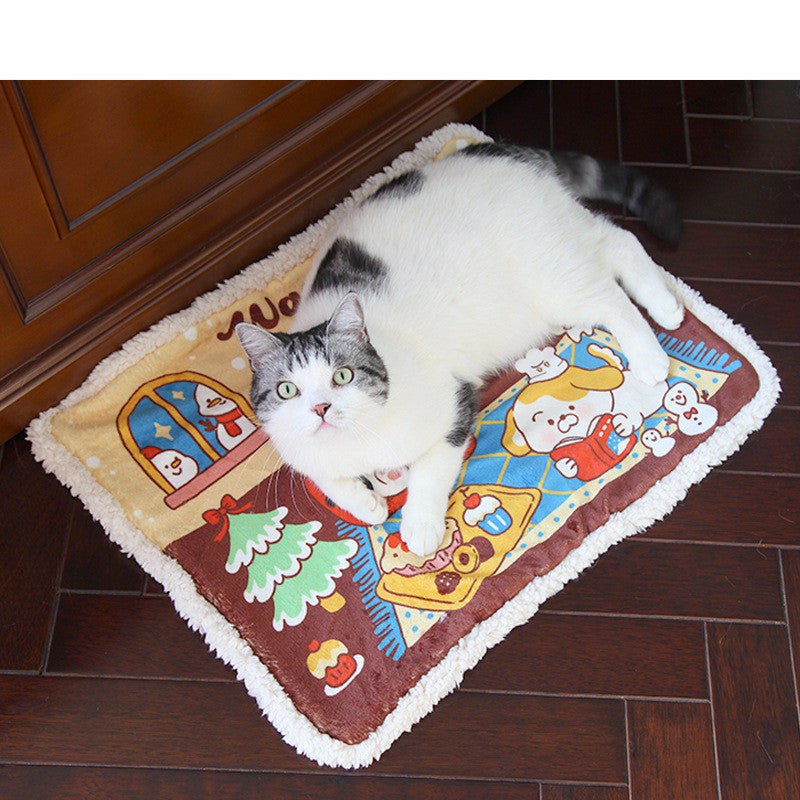 KFX-1392829 Cozy Cat Deep Sleep Nest for Autumn and Winter, Soft Cloth Pet Kennel, Warm Nesting Pad 60x80cm