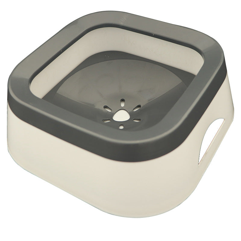 KFX-1392957 Mouth Wet-proof Cat Water Bowl - Durable Pet Drinking Dispenser in Pink, Blue, and Gray