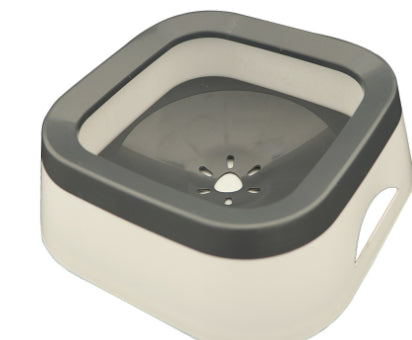 KFX-1392957 Mouth Wet-proof Cat Water Bowl - Durable Pet Drinking Dispenser in Pink, Blue, and Gray