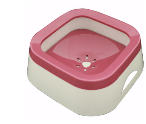 KFX-1392957 Mouth Wet-proof Cat Water Bowl - Durable Pet Drinking Dispenser in Pink, Blue, and Gray