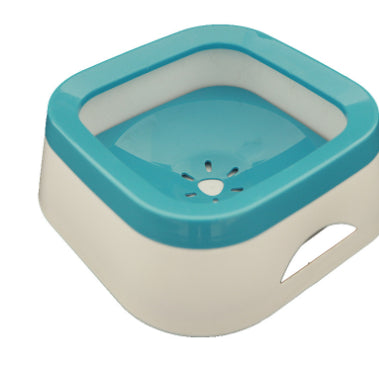 KFX-1392957 Mouth Wet-proof Cat Water Bowl - Durable Pet Drinking Dispenser in Pink, Blue, and Gray
