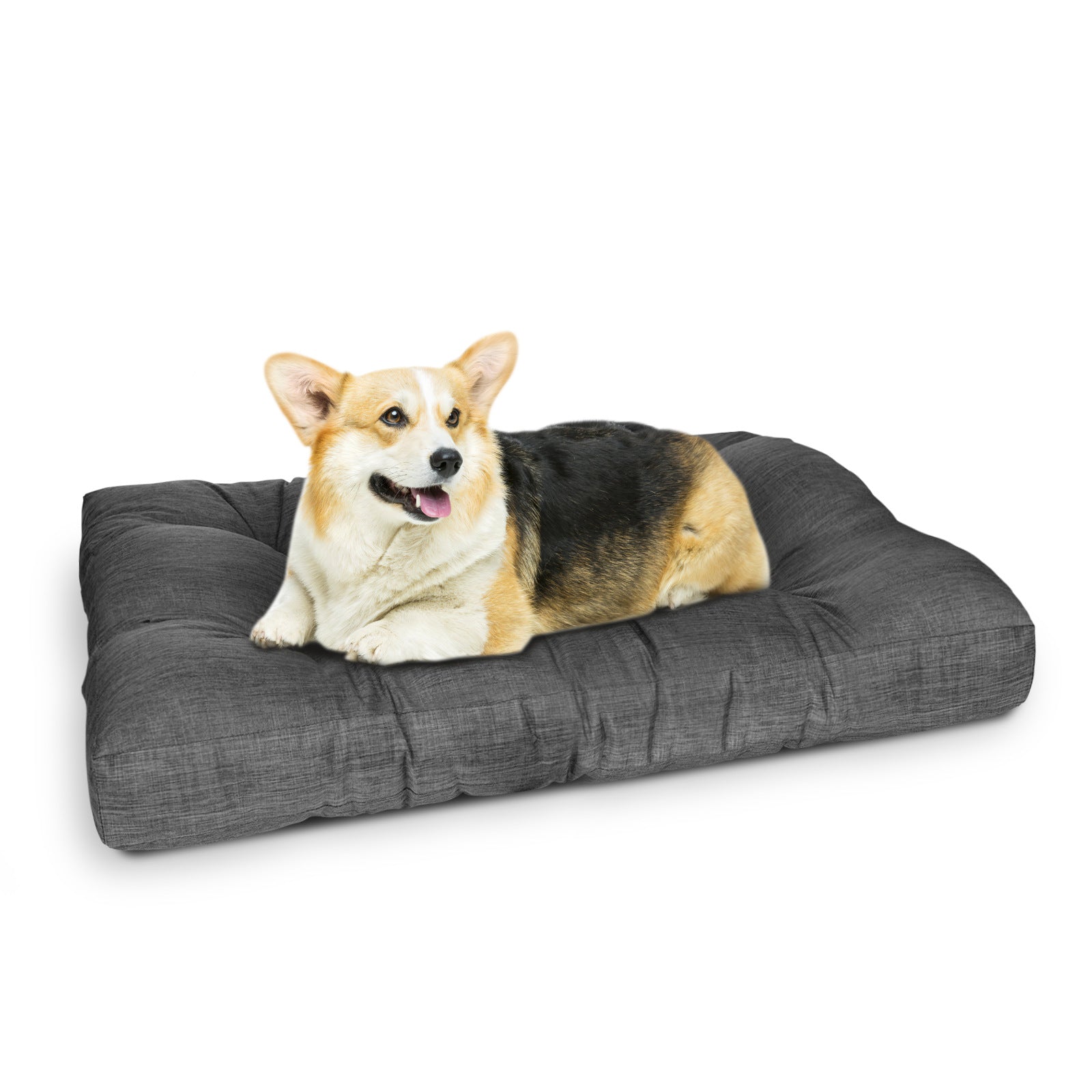 KFX-1394621 Thick and Warm Kennel Bed for Large Dogs - Winter-Ready Pet Nest in Gray, 98x77x12cm