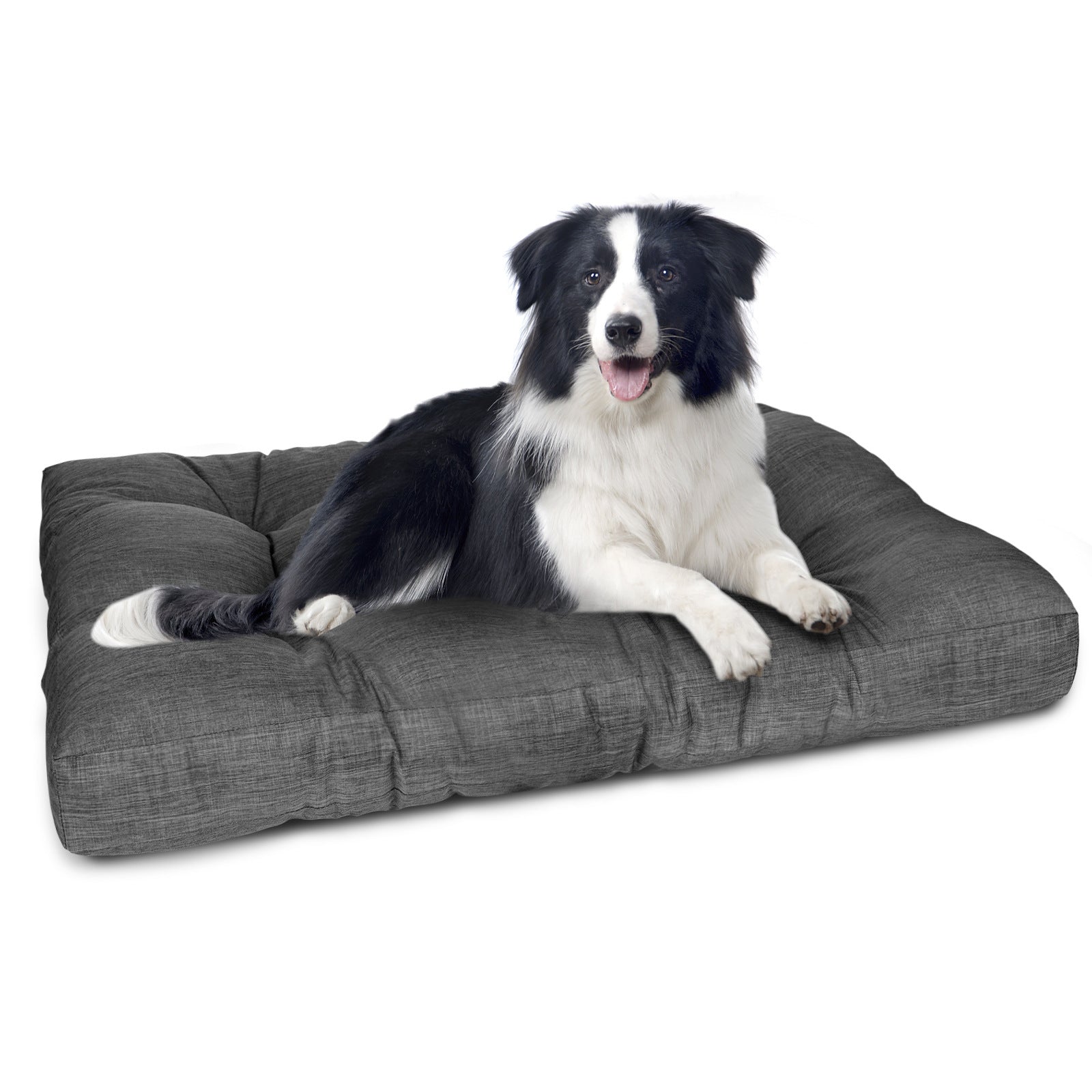 KFX-1394621 Thick and Warm Kennel Bed for Large Dogs - Winter-Ready Pet Nest in Gray, 98x77x12cm
