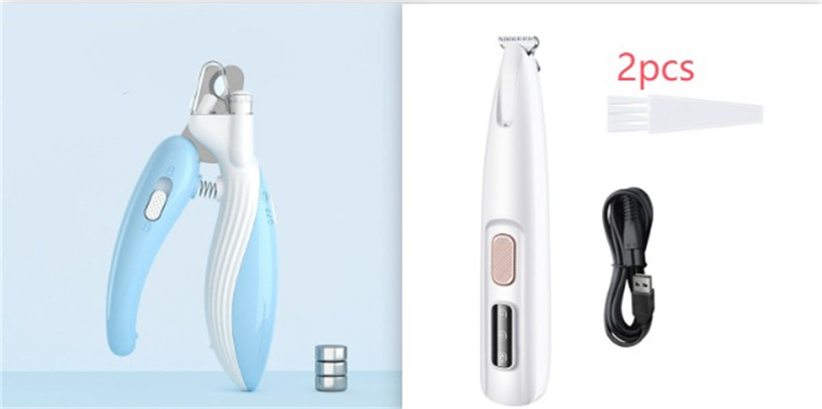 KFX-1396541 LED Dog Paw Trimmer with Widened Blade and Waterproof Design, Cordless Grooming Clippers with LED Display