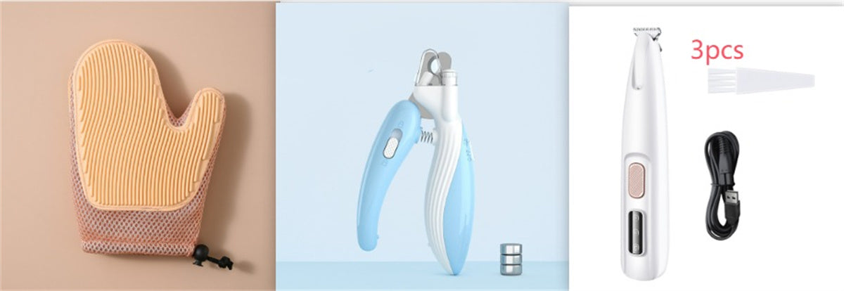 KFX-1396541 LED Dog Paw Trimmer with Widened Blade and Waterproof Design, Cordless Grooming Clippers with LED Display