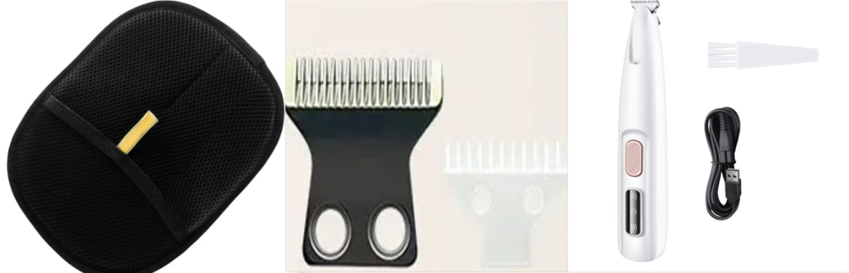 KFX-1396541 LED Dog Paw Trimmer with Widened Blade and Waterproof Design, Cordless Grooming Clippers with LED Display