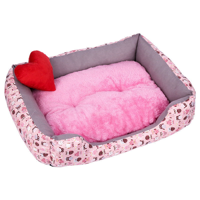 KFX-1396797 Cozy Plush Pet Bed for Small to Medium Dogs and Cats, Waterproof and Non-Slip, Multiple Sizes Available
