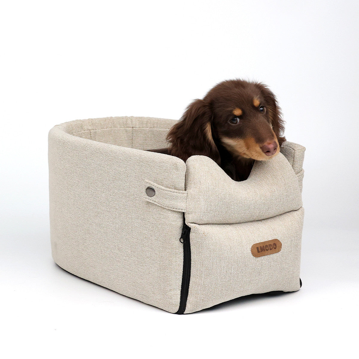 KFX-1397565 Portable Dog Car Seat Bed for Small Dogs and Cats - Safe, Breathable Travel Carrier with Nonslip Design