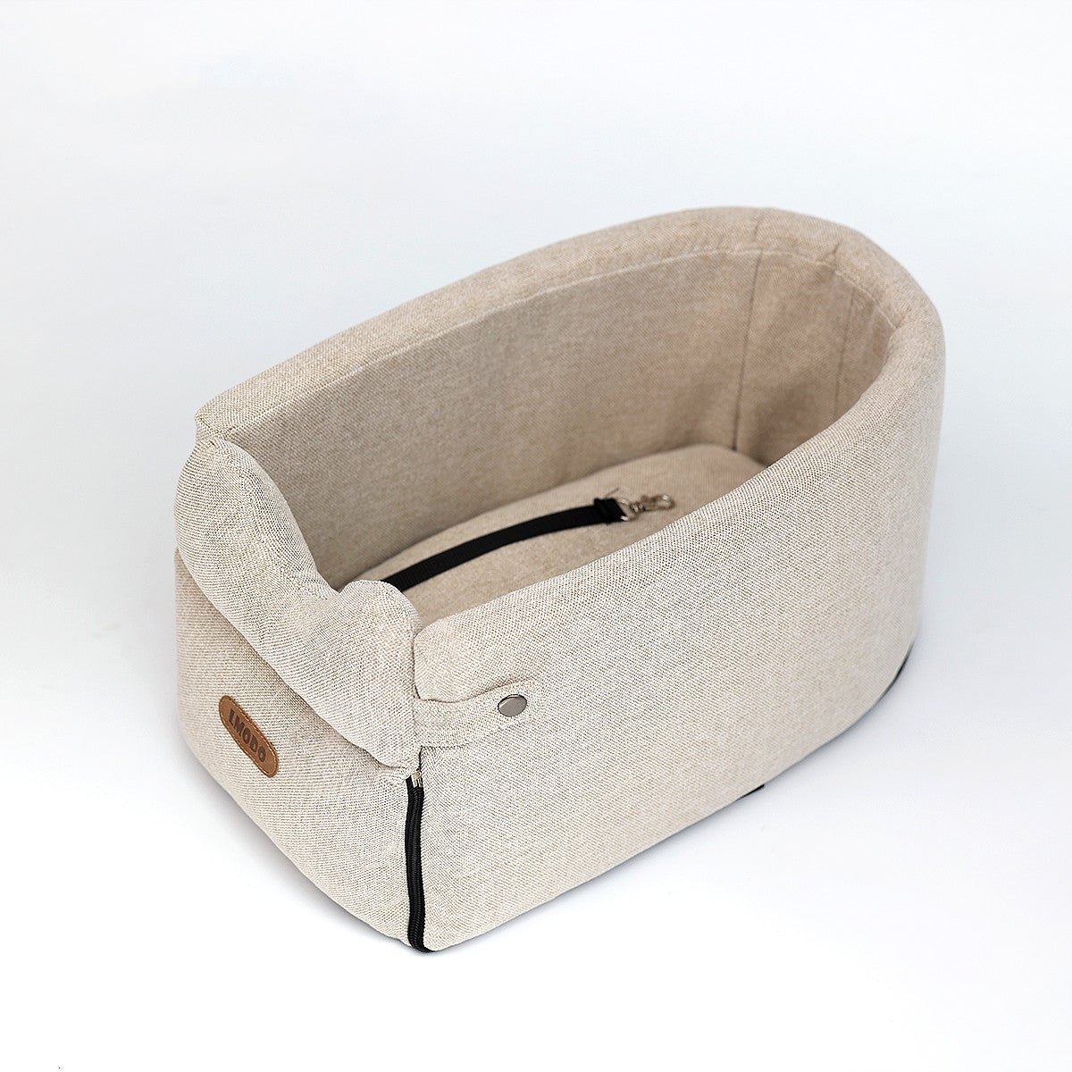KFX-1397565 Portable Dog Car Seat Bed for Small Dogs and Cats - Safe, Breathable Travel Carrier with Nonslip Design