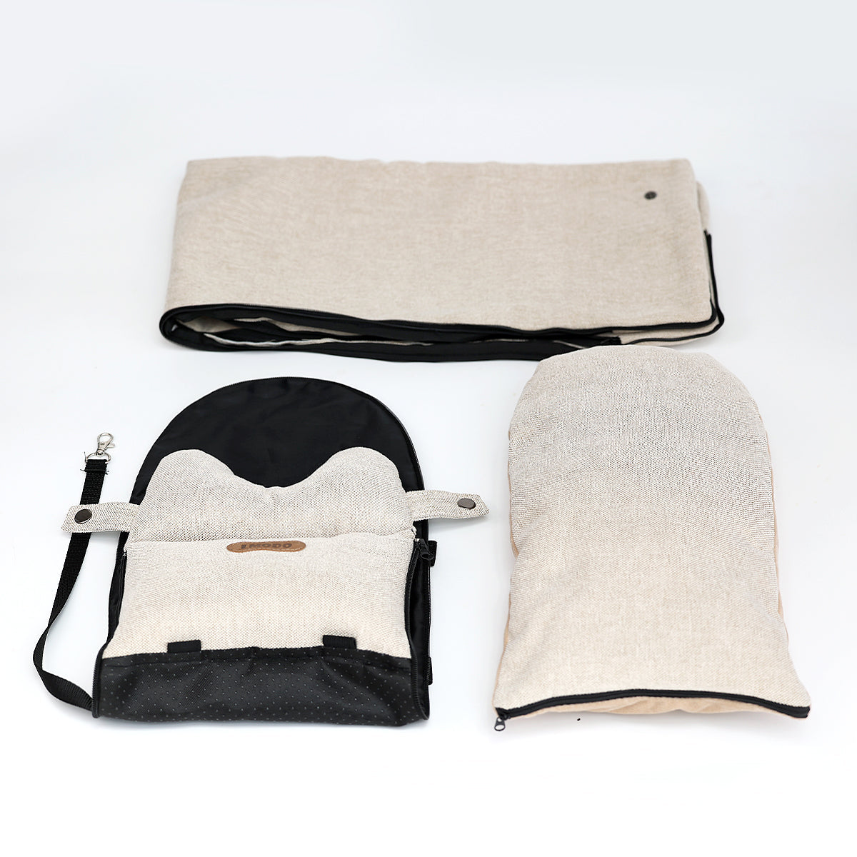 KFX-1397565 Portable Dog Car Seat Bed for Small Dogs and Cats - Safe, Breathable Travel Carrier with Nonslip Design