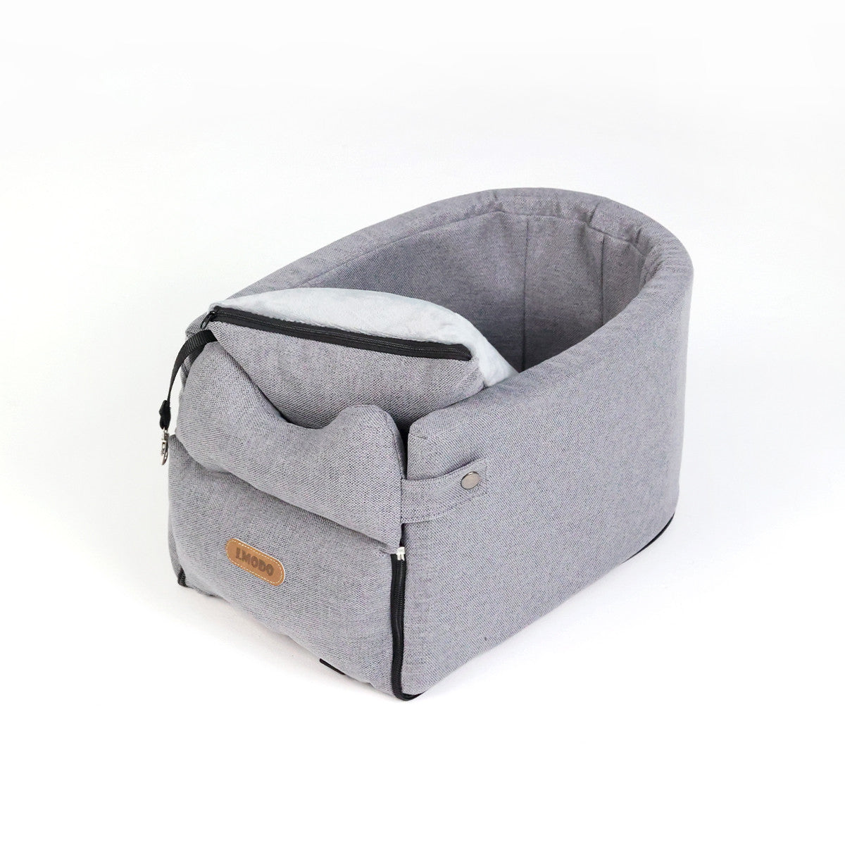 KFX-1397565 Portable Dog Car Seat Bed for Small Dogs and Cats - Safe, Breathable Travel Carrier with Nonslip Design