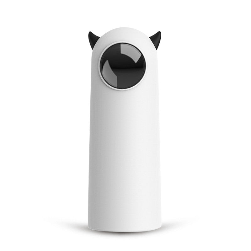 KFX-1399357 Automatic Infrared Cat Teaser Toy - Fashion Minimalist Design, White ABS & Silicone