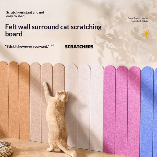 KFX-1404477 Durable Wall-Mounted Cat Scratch Board in Multiple Solid Colors