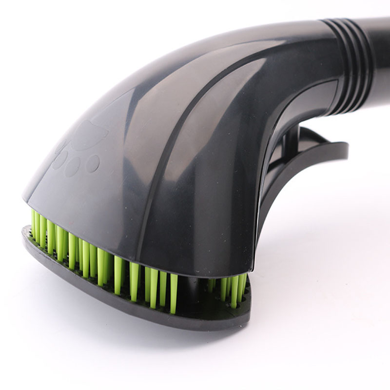 KFX-1406141 Pet Grooming Brush for Removing Loose Puppy Hair - TPE & ABS Materials, Black and Green Design