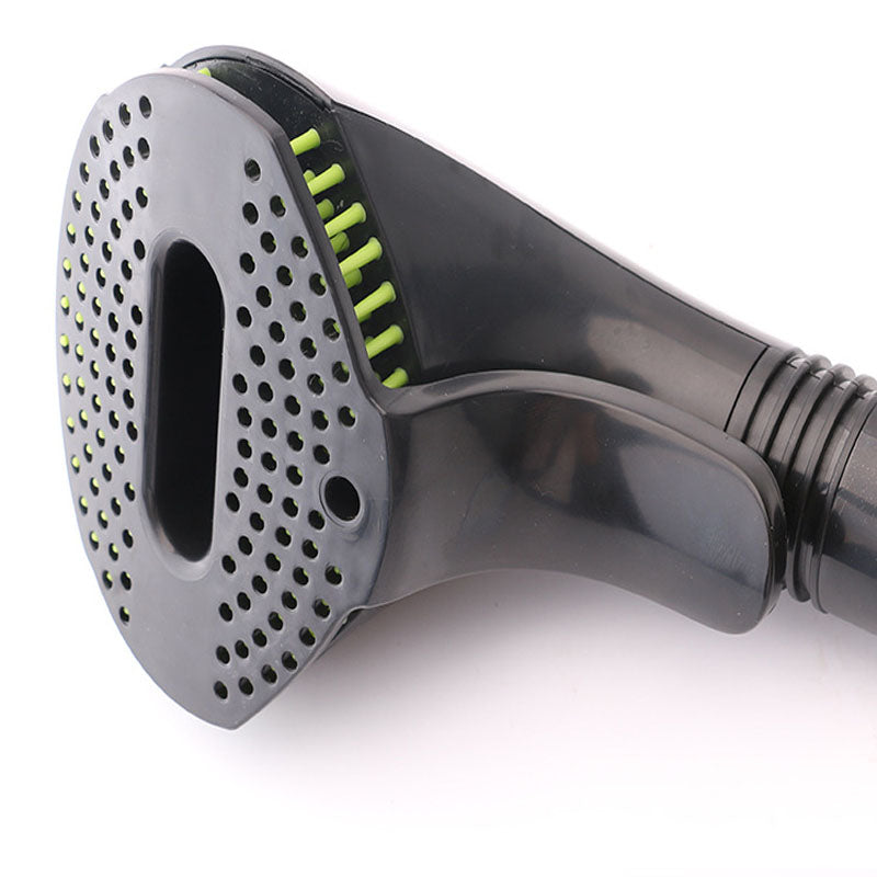 KFX-1406141 Pet Grooming Brush for Removing Loose Puppy Hair - TPE & ABS Materials, Black and Green Design