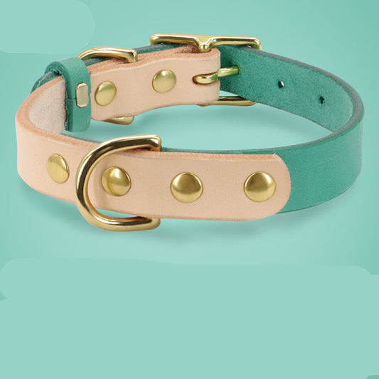 KFX-1406269 Leather Cat Collar with Adjustable Sizes in Multiple Colors and Customizable Nameplate Options