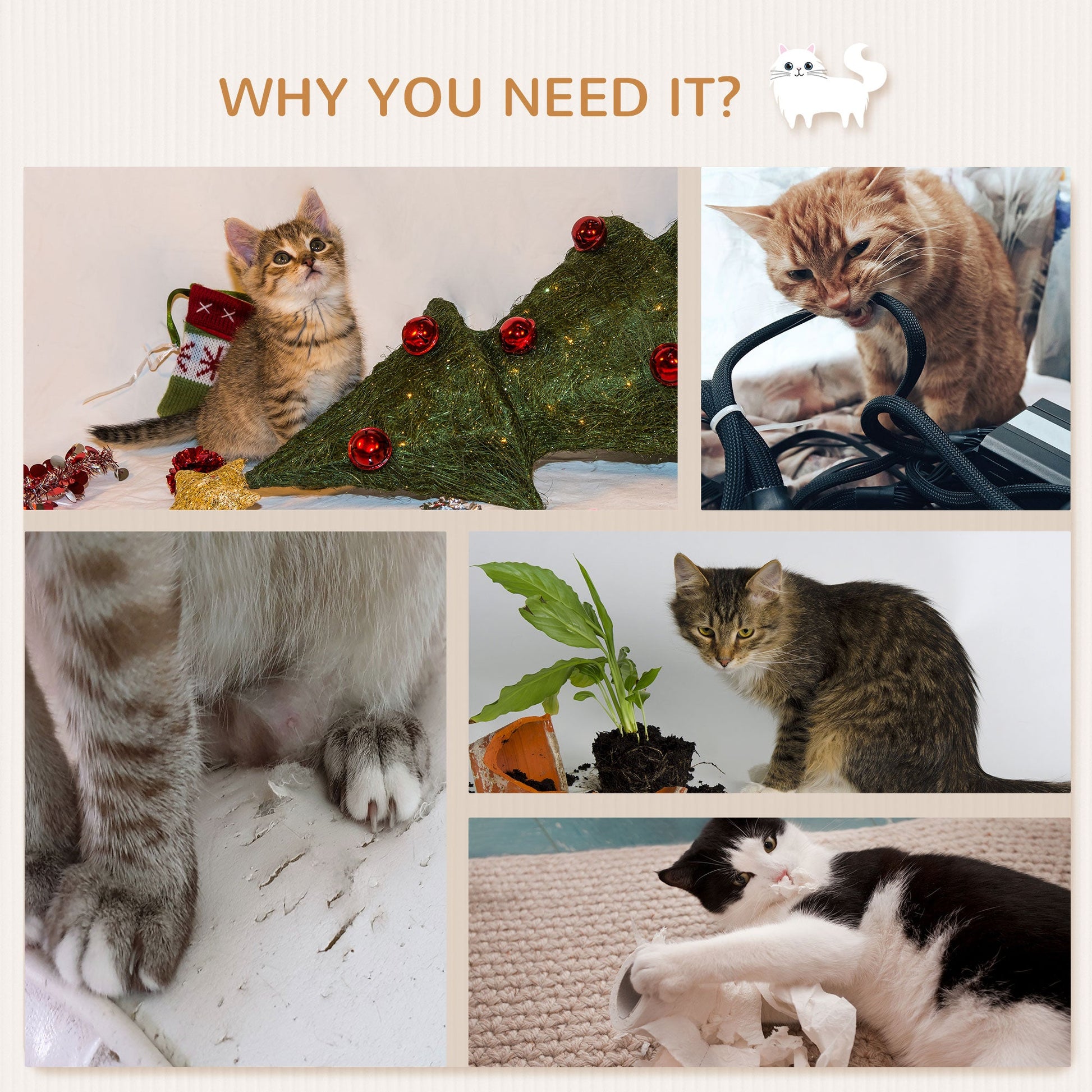 KFX-1407549 Wall-Mounted Cat Shelves with Cozy Hammock and Climbing Platforms for Indoor Cats, Supports Up to 11 lbs.