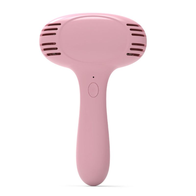 KFX-1409853 Pet Hair Removal Comb - Plastic Grooming Brush in Blue and Pink for Easy Cat Hair Cleanup