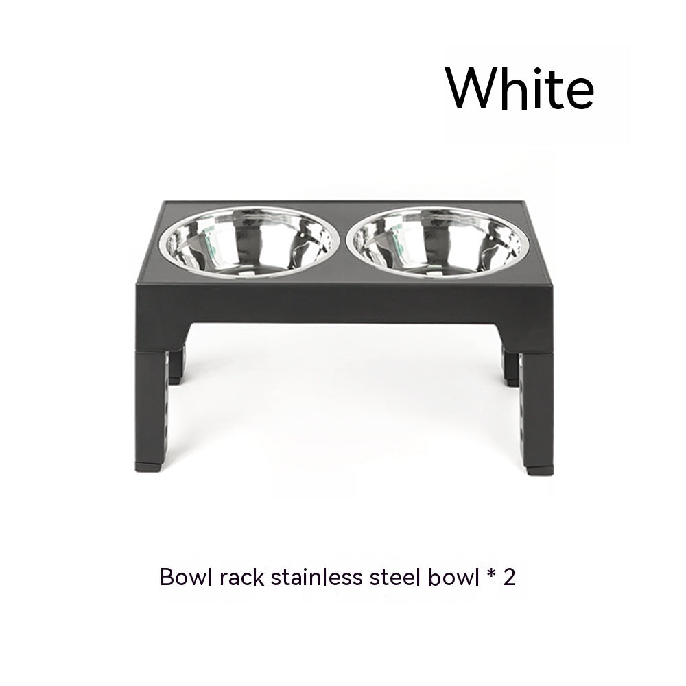 KFX-1410237 Adjustable Slow Feeding Bowl Rack with Stainless Steel Dog Bowls for Neck Protection