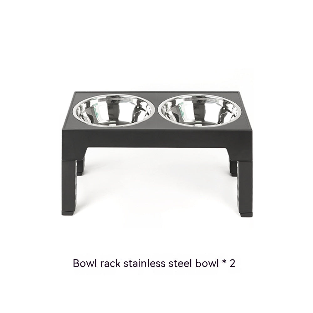 KFX-1410237 Adjustable Slow Feeding Bowl Rack with Stainless Steel Dog Bowls for Neck Protection