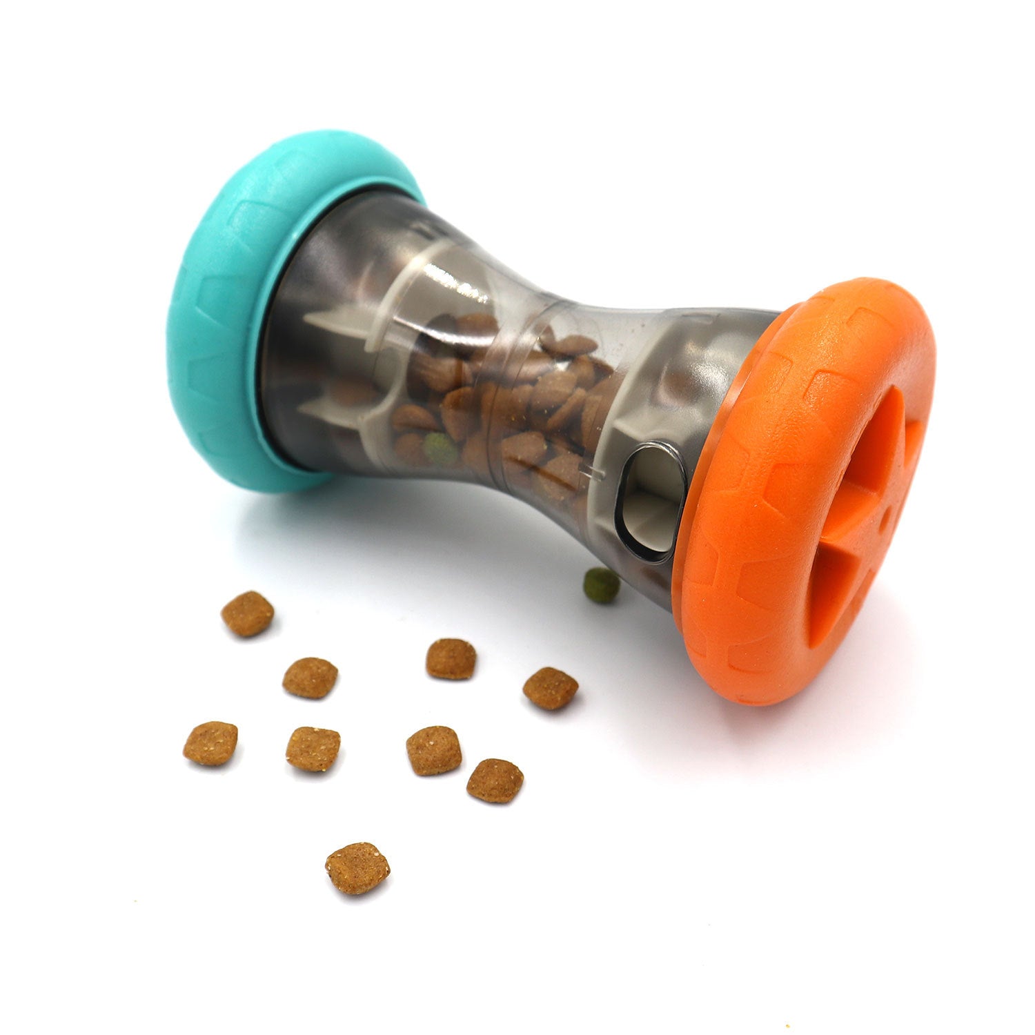 KFX-1410621 Automatic Pet Feeder with Rolling Food Dispensing and Leak-Proof Design