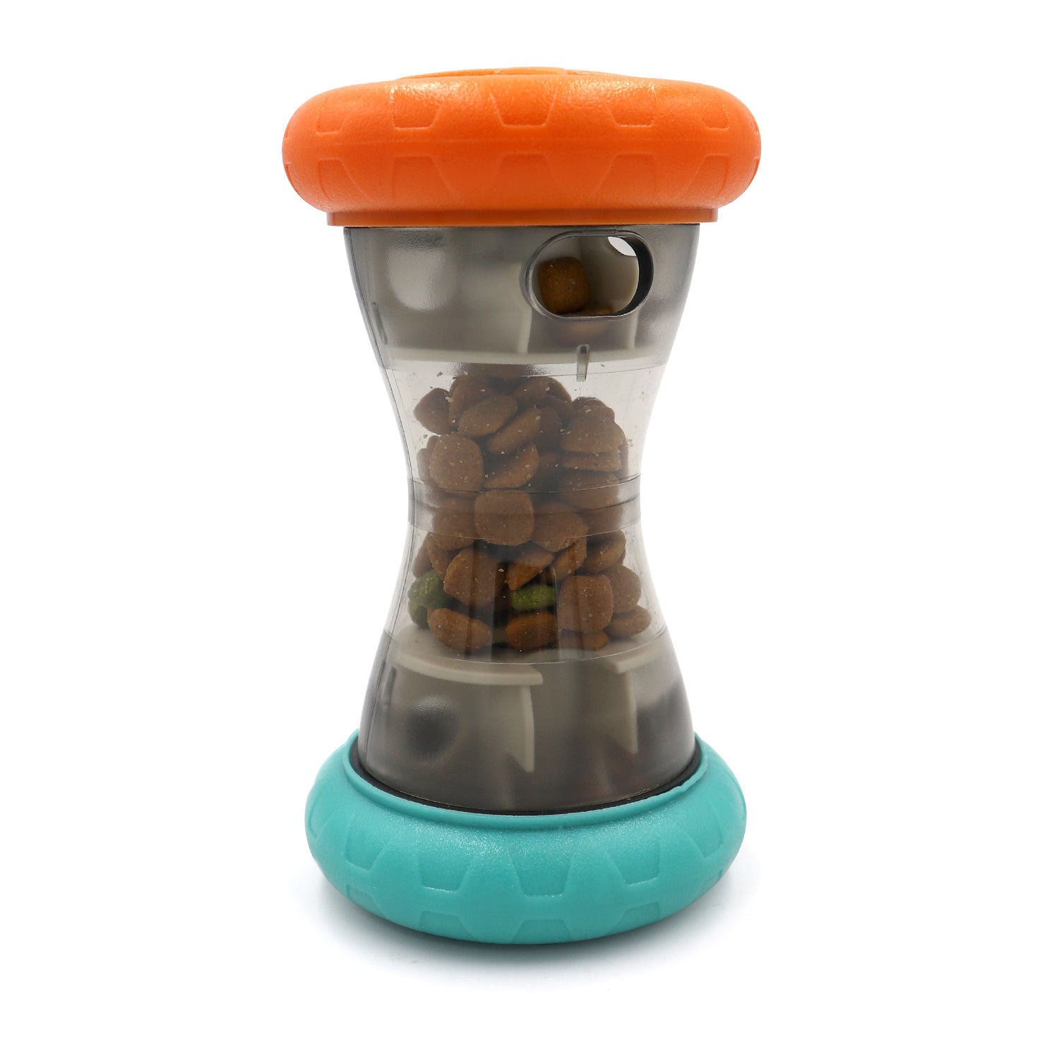 KFX-1410621 Automatic Pet Feeder with Rolling Food Dispensing and Leak-Proof Design