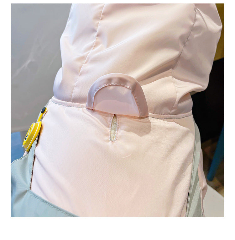 KFX-1411645 Four Foot Waterproof Raincoat for Small and Medium-Sized Dogs, Breathable Fabric with Unique Design