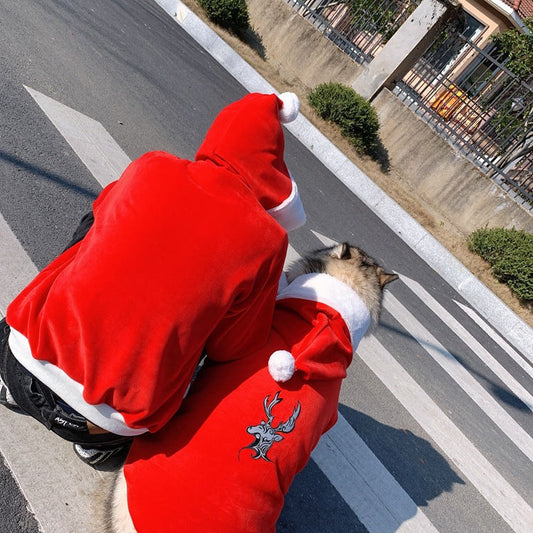 KFX-1412413 Cozy Cotton Sweater for Cats and Dogs - New Year's Christmas Style, Available in Multiple Sizes