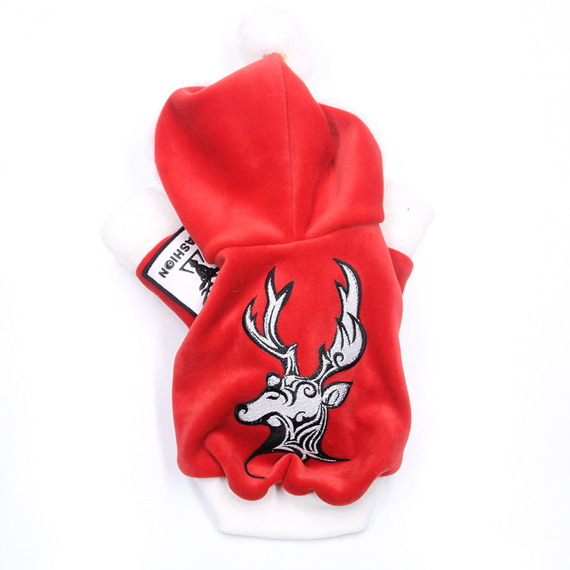 KFX-1412413 Cozy Cotton Sweater for Cats and Dogs - New Year's Christmas Style, Available in Multiple Sizes