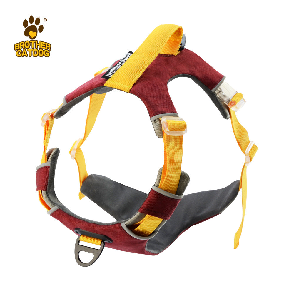 KFX-1413309 Reflective Dog Training Vest with Chest Strap in Barbie Pink, Grape Purple, and Wine Red