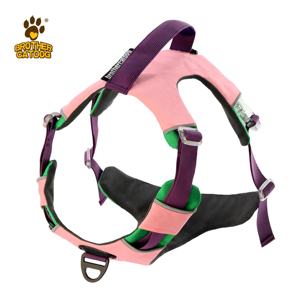 KFX-1413309 Reflective Dog Training Vest with Chest Strap in Barbie Pink, Grape Purple, and Wine Red