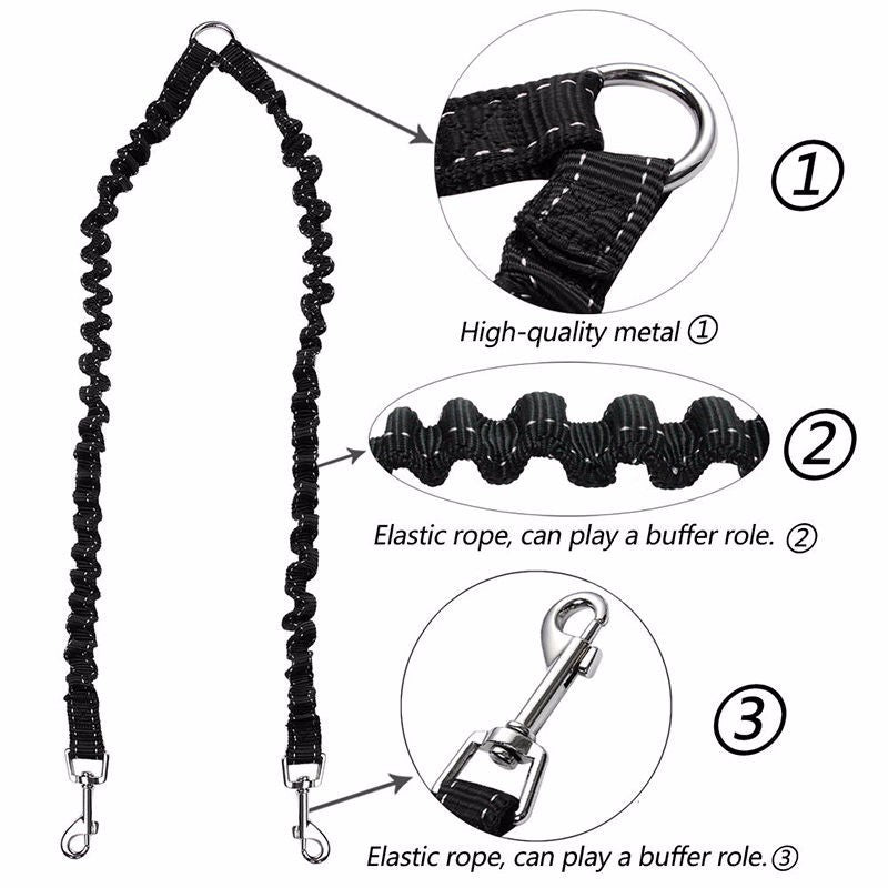 KFX-1413821 Durable Double-Ended Nylon Dog Leash with 100cm Length and 2.5cm Width