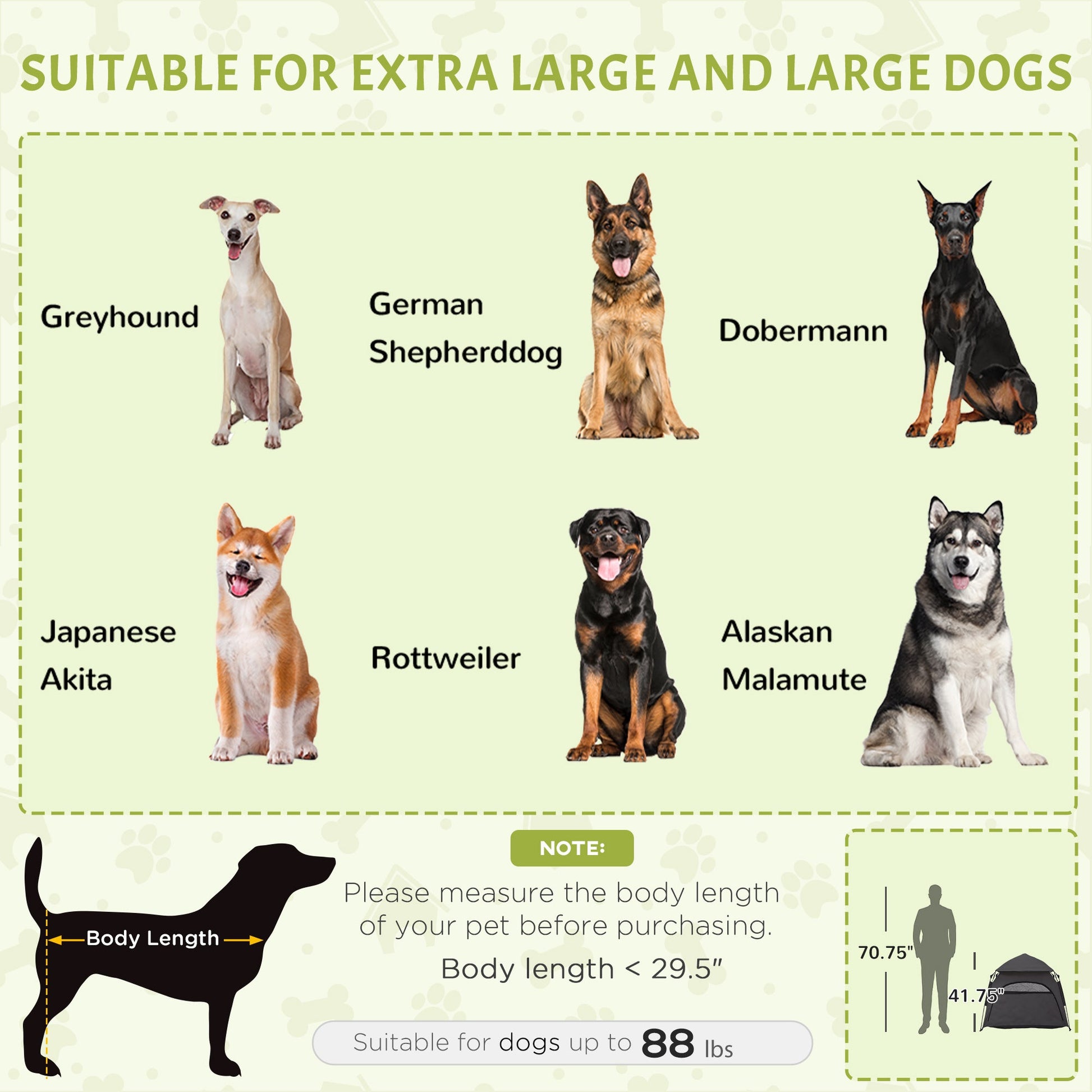KFX-1415485 Portable Pop Up Dog Tent for Large and Extra Large Dogs, Dark Gray, Includes Carry Bag & Ground Pegs