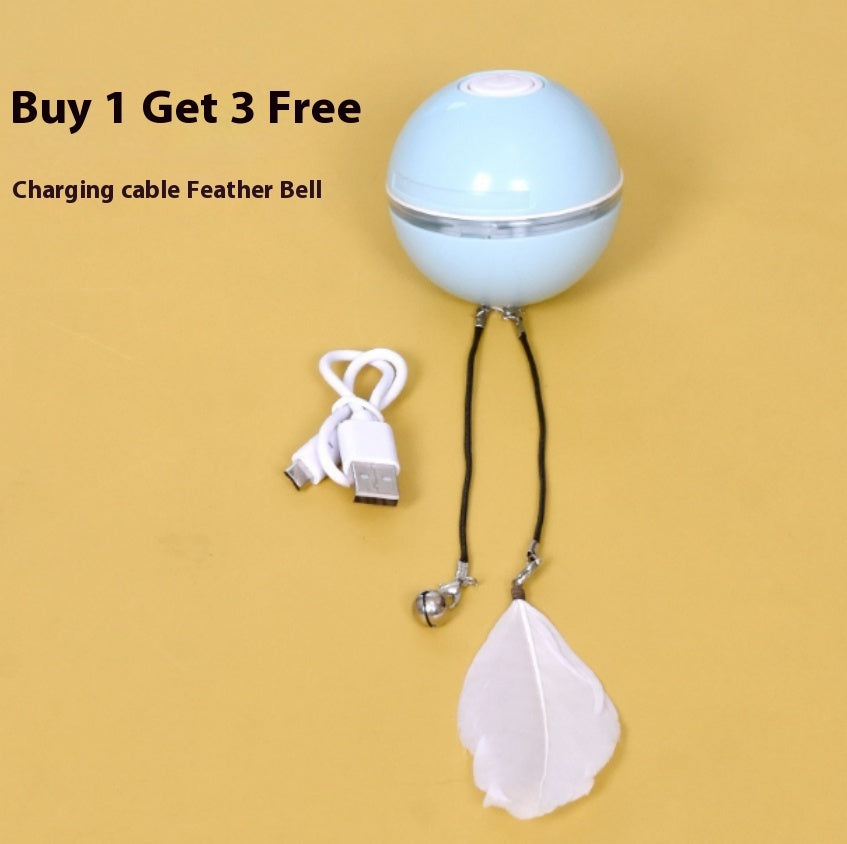 KFX-1418429 Mint Cat Sound Toy - Bite-Resistant, Interactive Catnip Ball for Kittens - Touch-Activated Sound Simulation