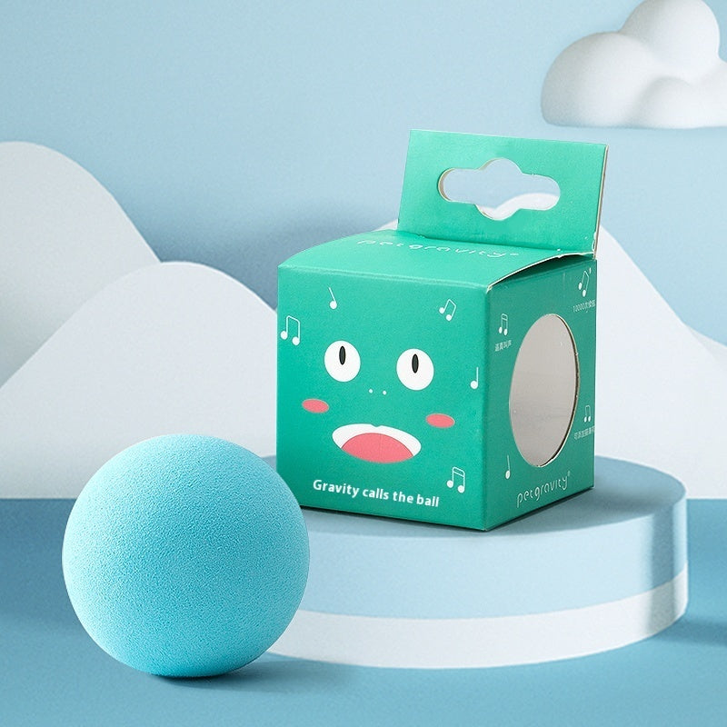 KFX-1418429 Mint Cat Sound Toy - Bite-Resistant, Interactive Catnip Ball for Kittens - Touch-Activated Sound Simulation